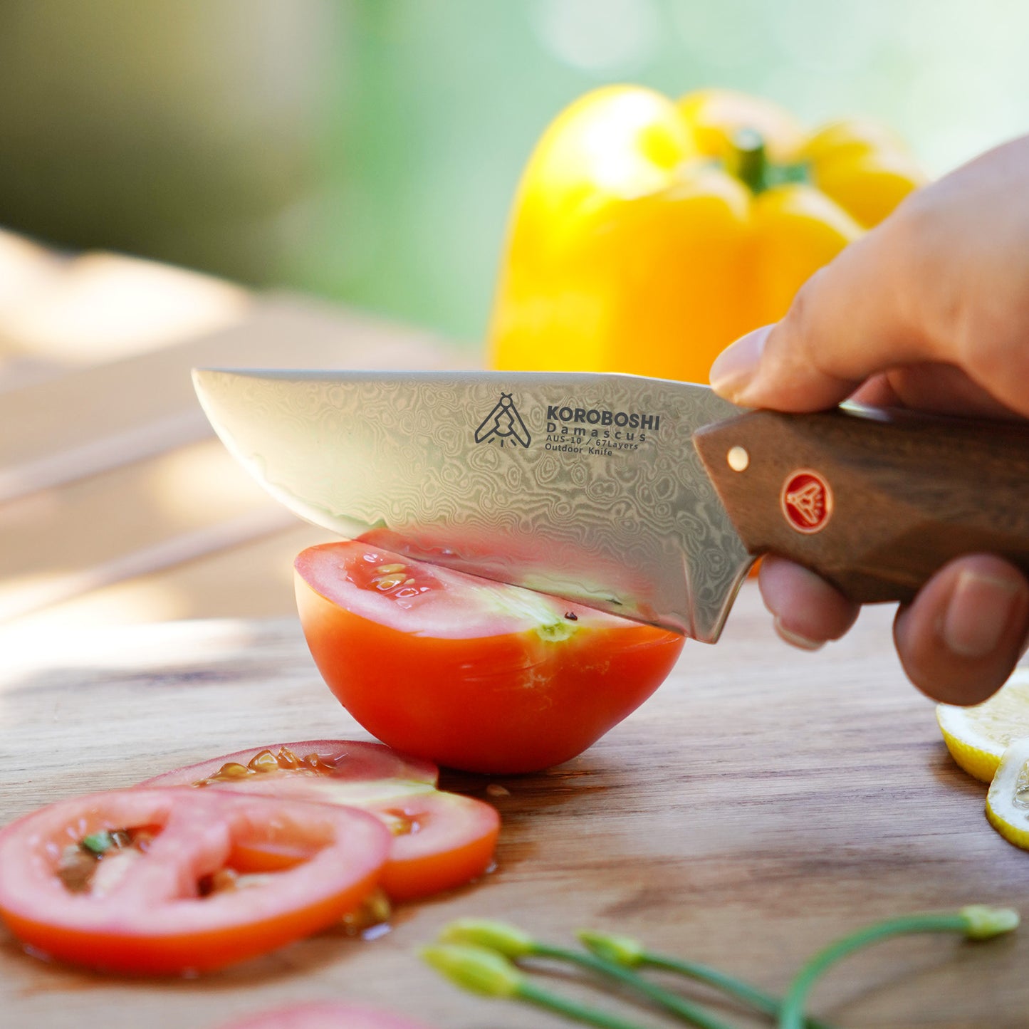 Green Sandalwood Outdoor Knife