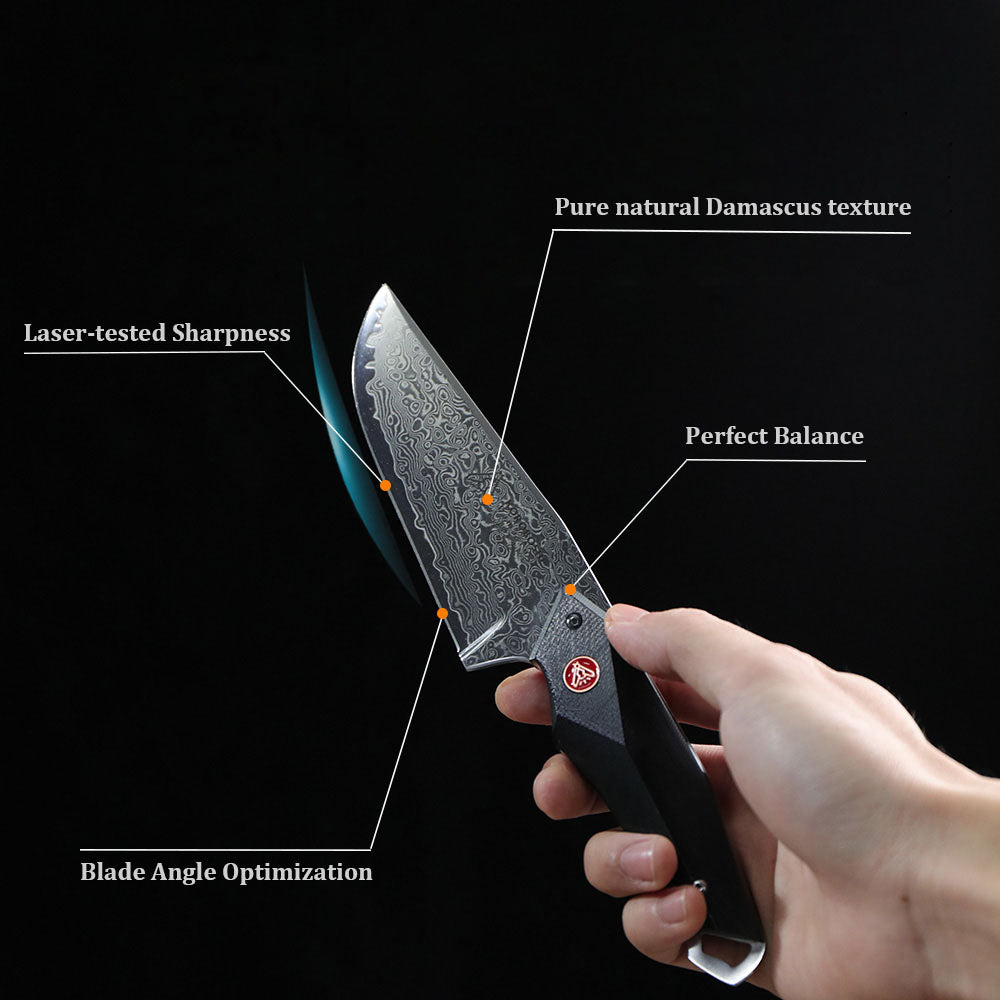 Damascus outdoor knife