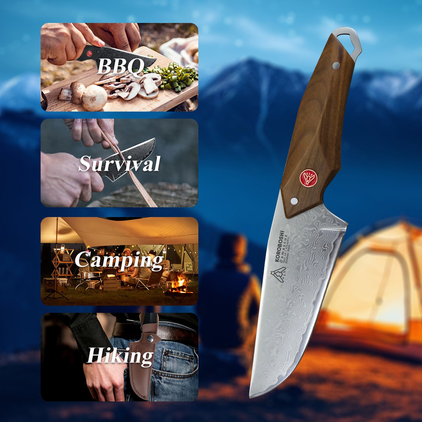 Green Sandalwood Outdoor Knife