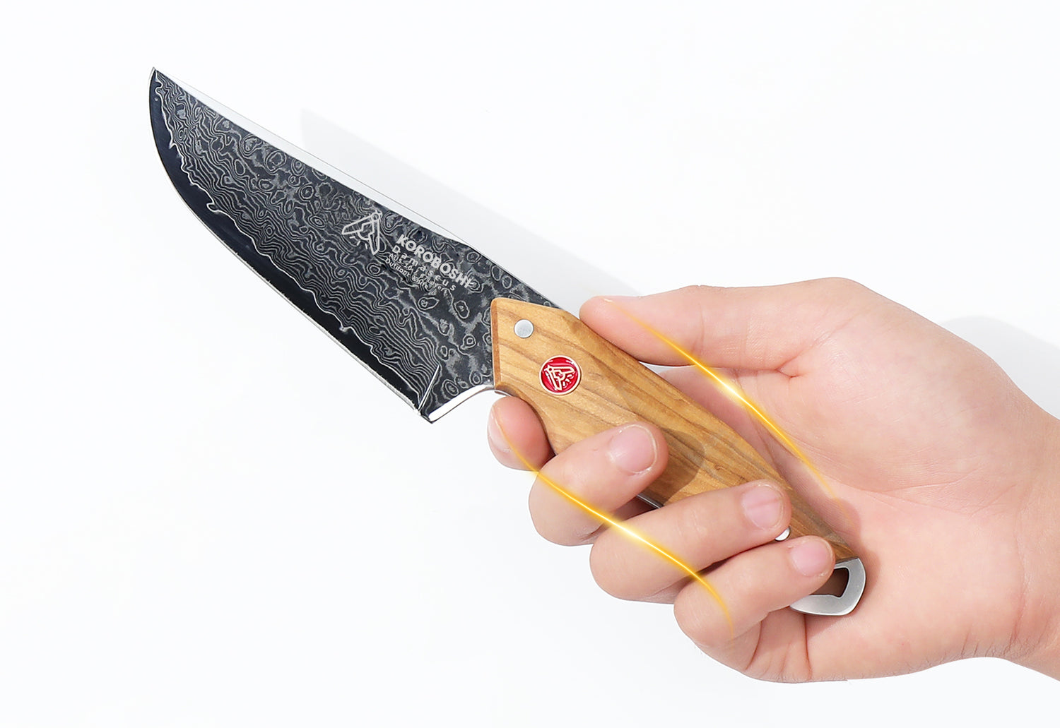 olive handle outdoor knife