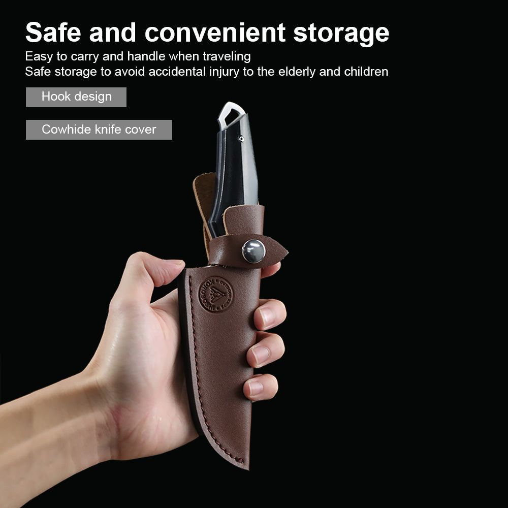 Damascus outdoor knife