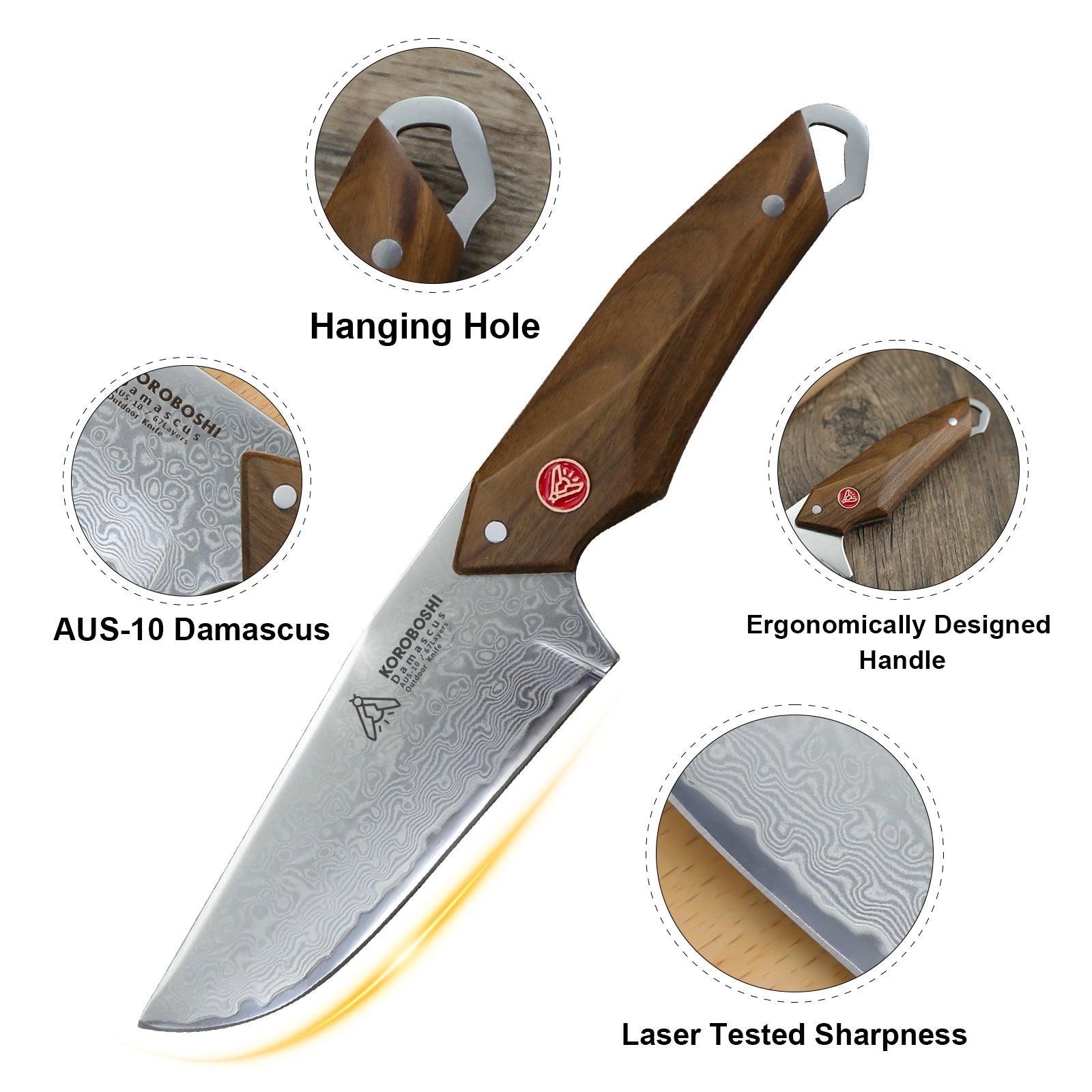 Green Sandalwood Outdoor Knife